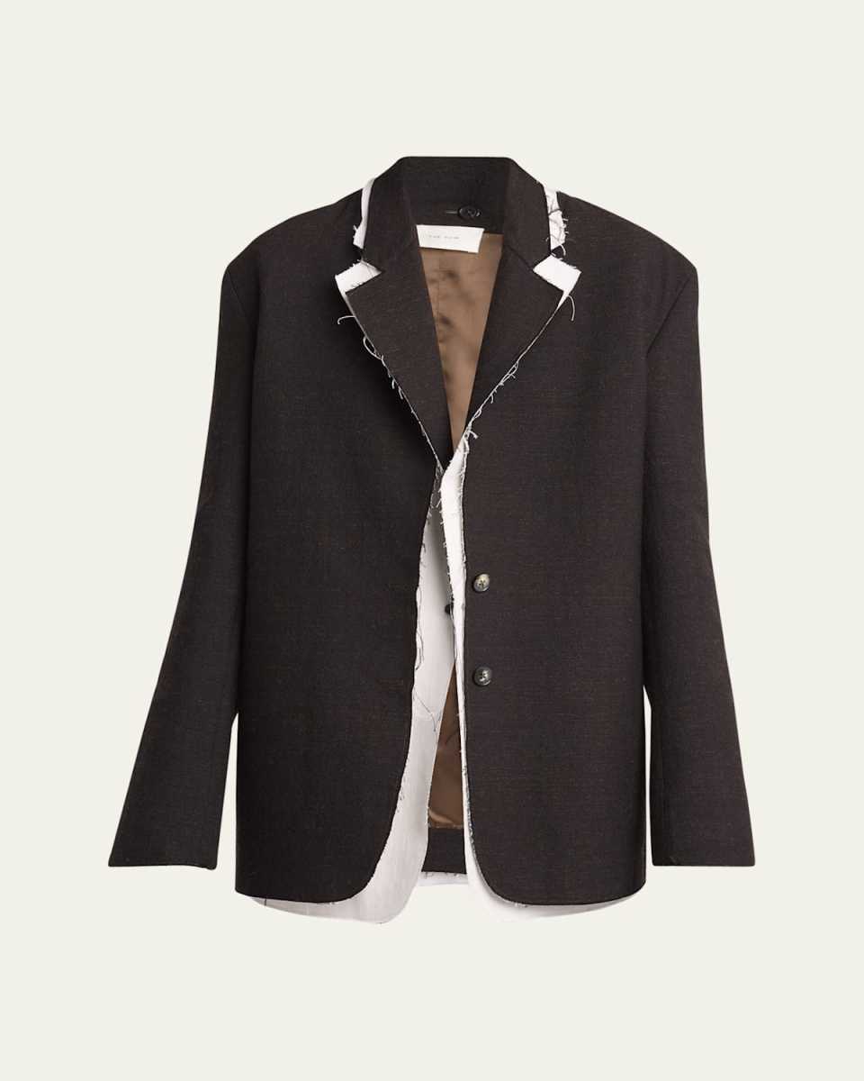 Lysandre Layered Frayed-Trim Jacket